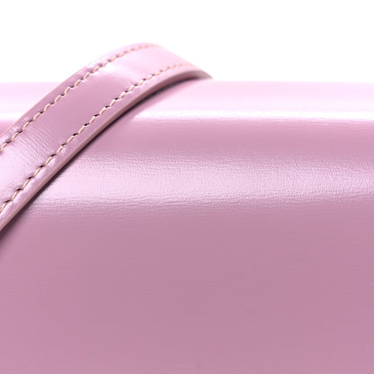 Shiny Calfskin Triomphe Mini Besace Clea Pastel Pink