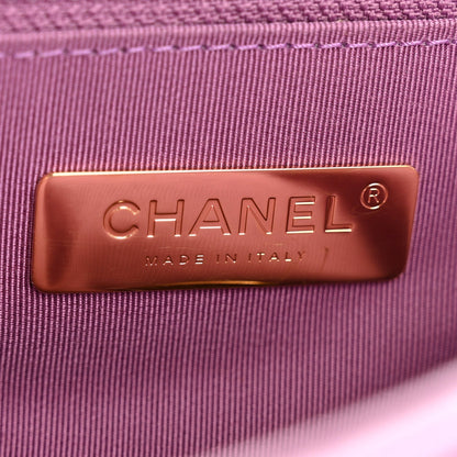 Goatskin Quilted Medium Chanel 19 Flap Purple