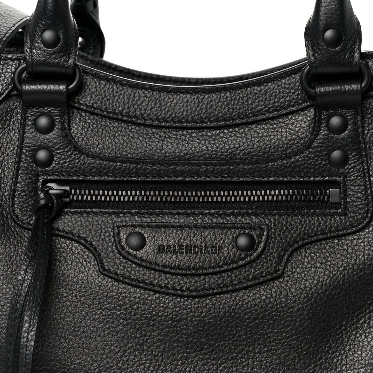 Grained Calfskin Neo Classic Black Hardware S City Black