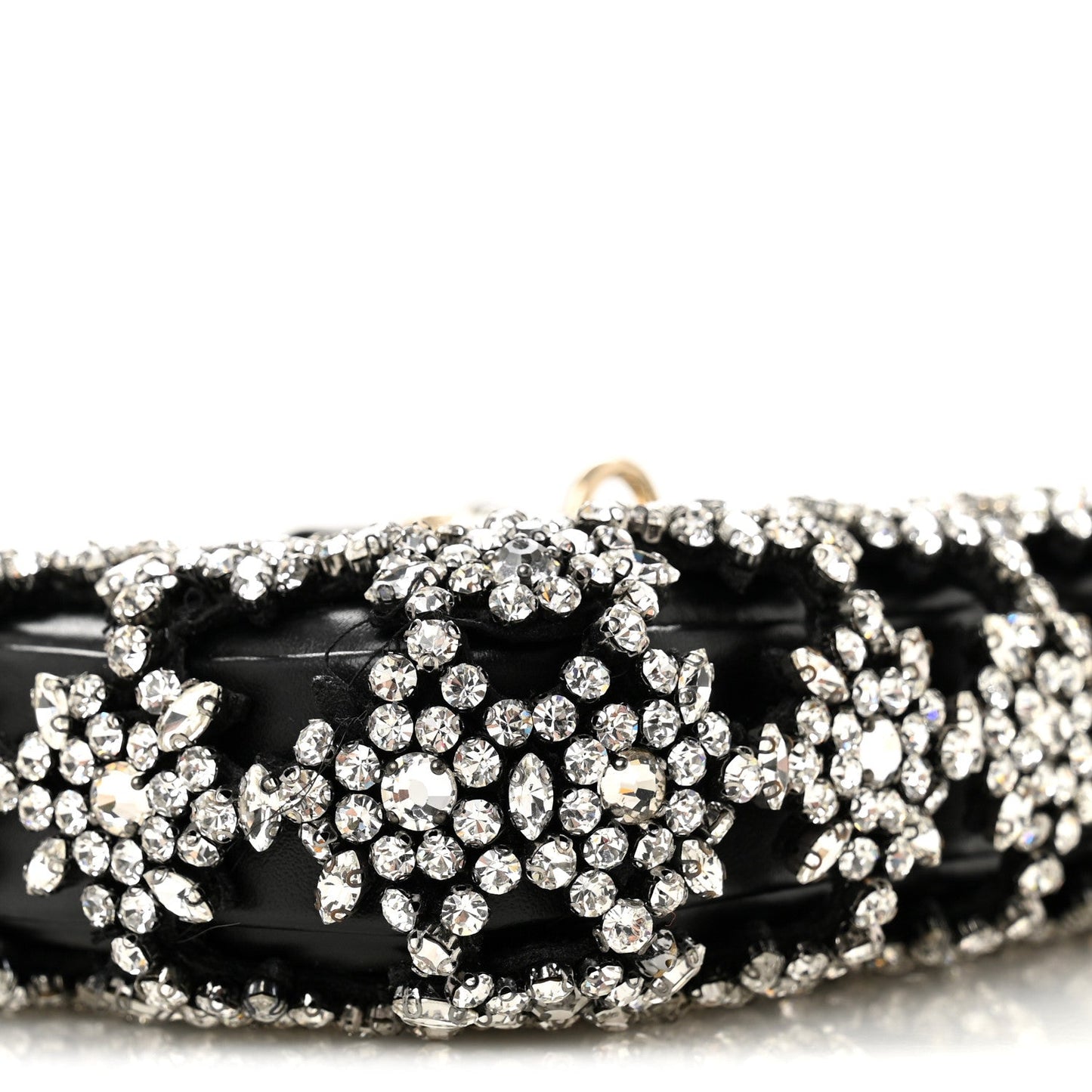 Calfskin Crystal Mini Jackie Notte Bag Black