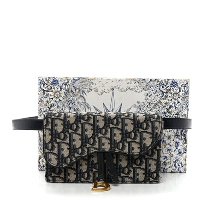 Oblique Saddle Belt Bag Blue