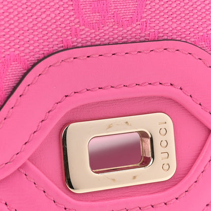 GG Monogram Textured Dollar Calfskin Small Luce Shoulder Bag Pink