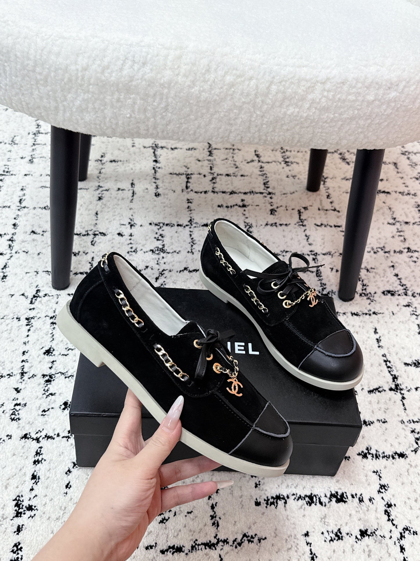 CC Cruise 25/26 Moccasins Black Suede Sheepskin
