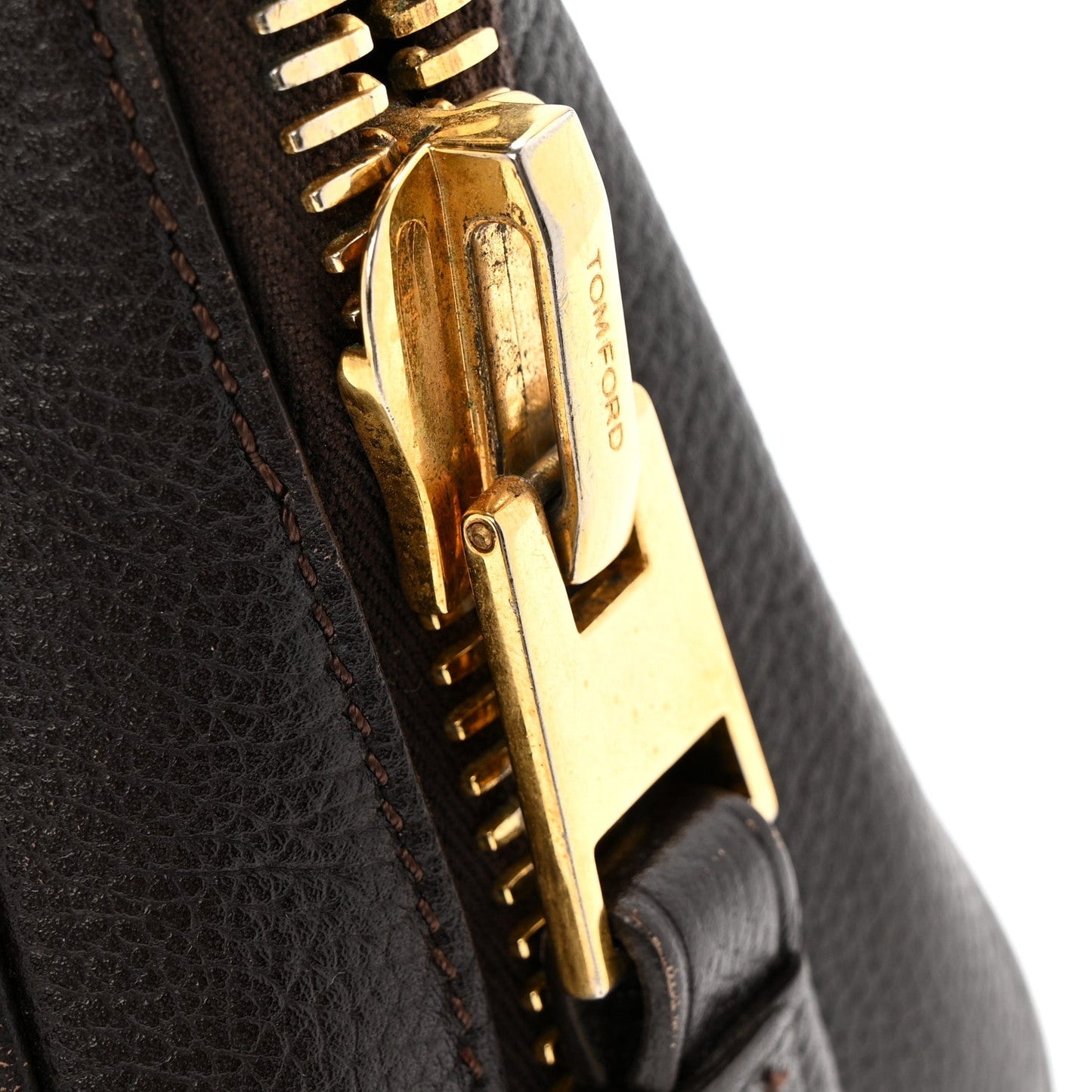 Grained Calfskin Medium Jennifer Crossbody Bag Brown