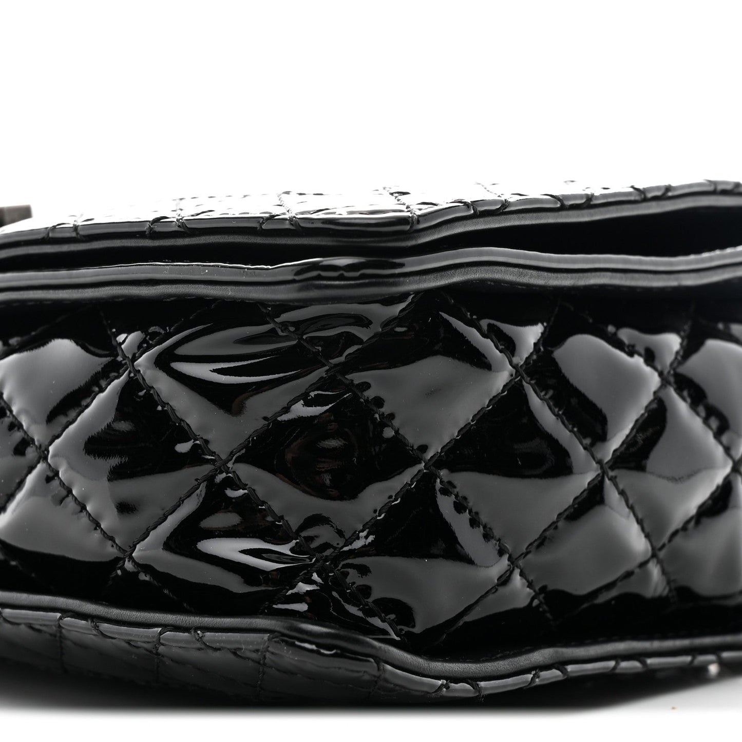 Patent Medium Boy Reverso Flap Black