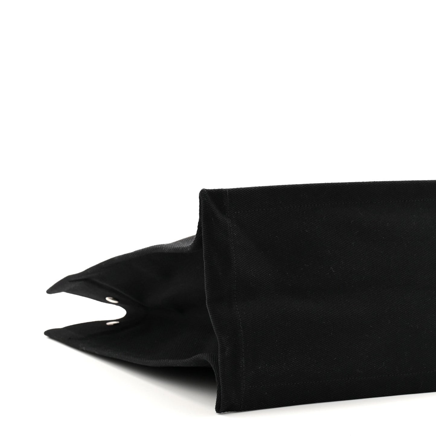 Linen Calfskin Rive Gauche Tote Black