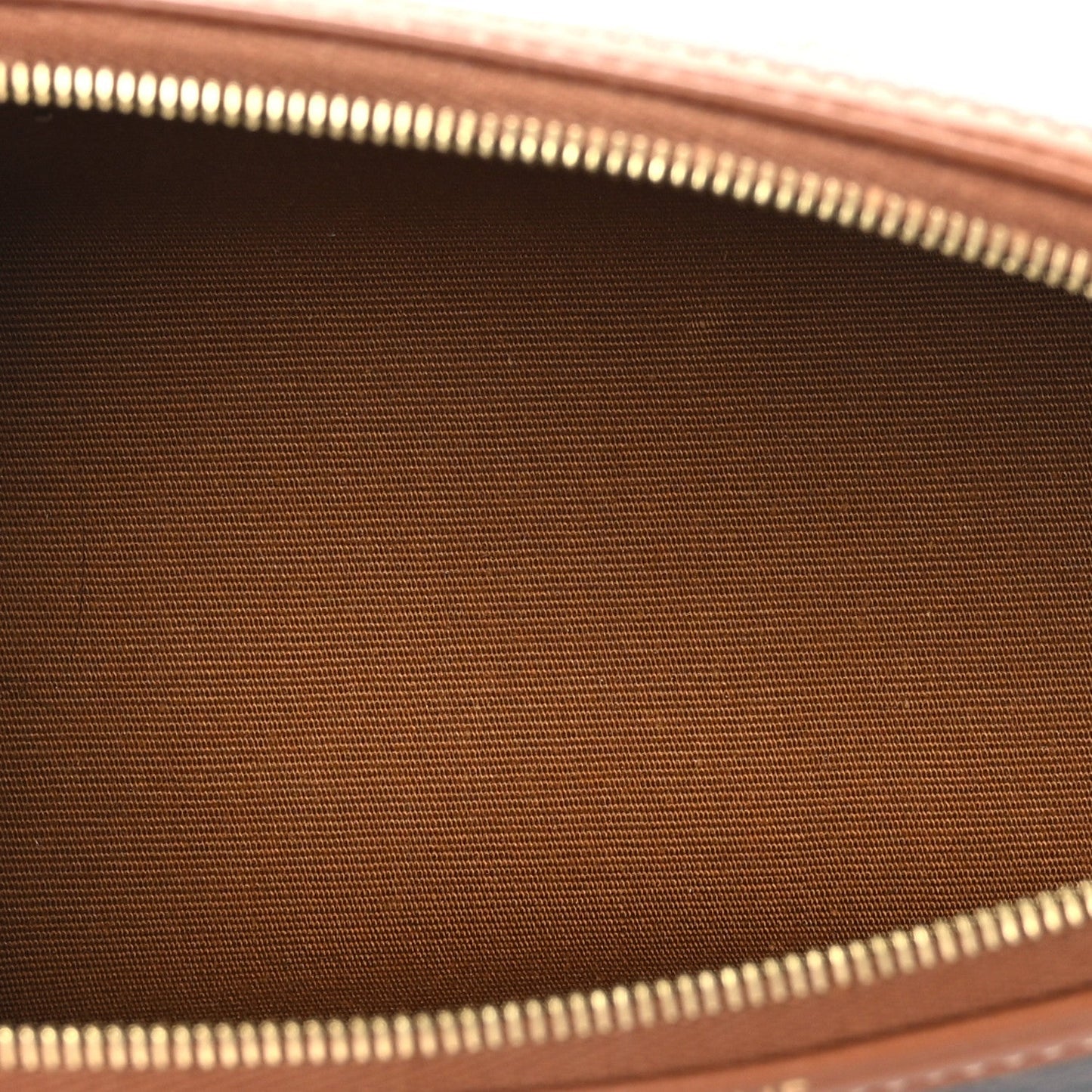 Triomphe Canvas Lambskin Clutch On Chain Tan