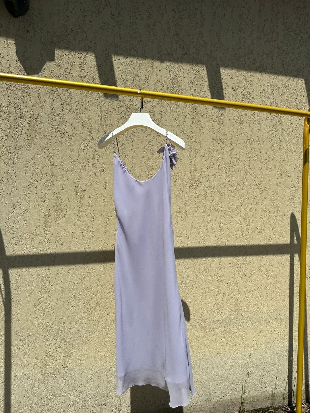 Elegant Lavender Spaghetti Strap Tassel Chiffon Prom Dress Evening Dress P4780