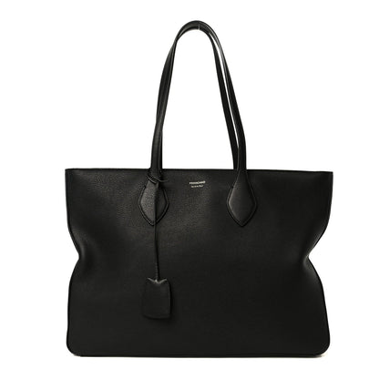 Grained Calfskin Medium Star Tote Black