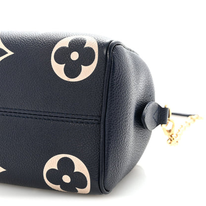 Empreinte Monogram Giant Speedy Bandouliere 20 Navy Creme