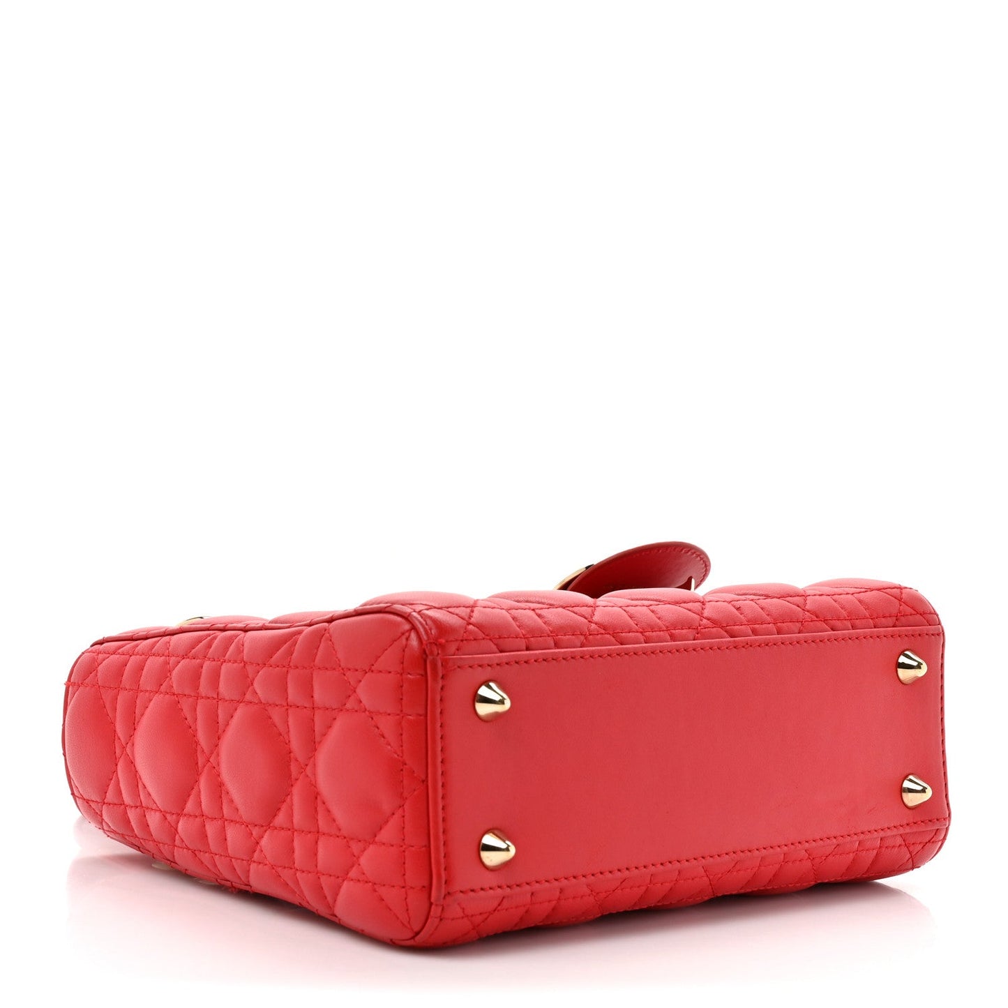 Lambskin Cannage Small My ABCDior Lady Dior Red