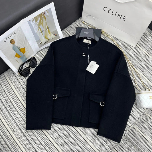HERMES 25S REVERSIBLE CASHMERE COAT 174