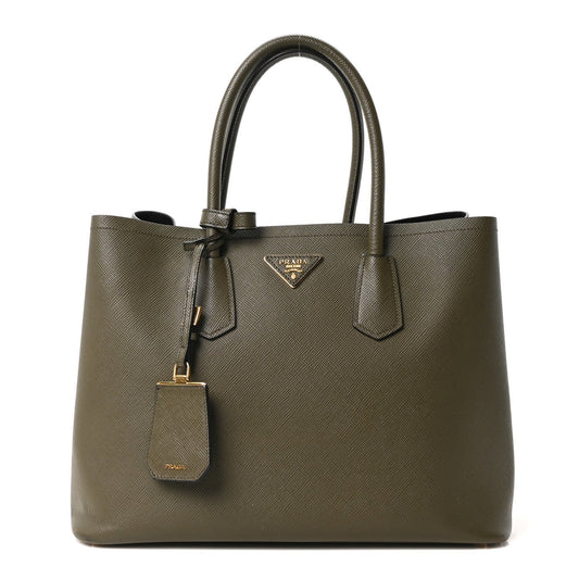 Saffiano Cuir Large Double Bag Militaire