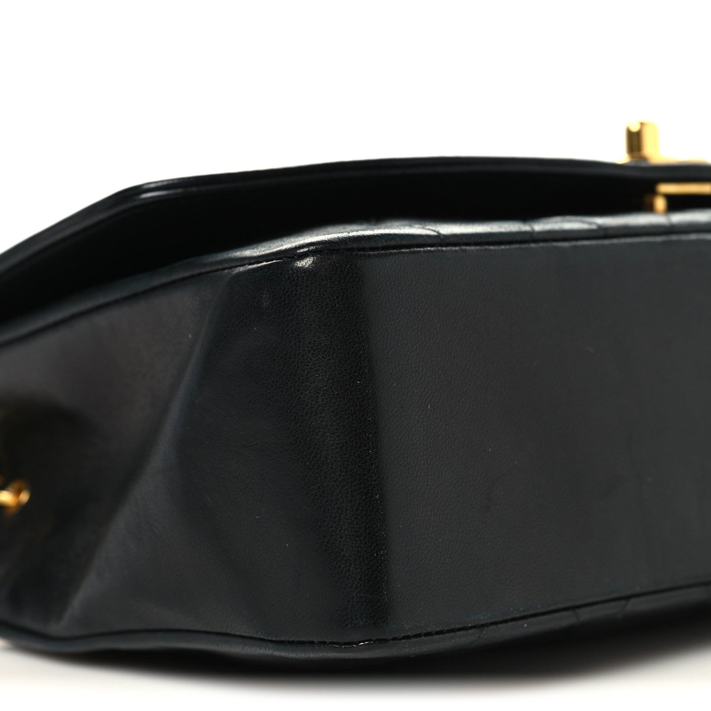 Lambskin Quilted Medium Single Flap Black
