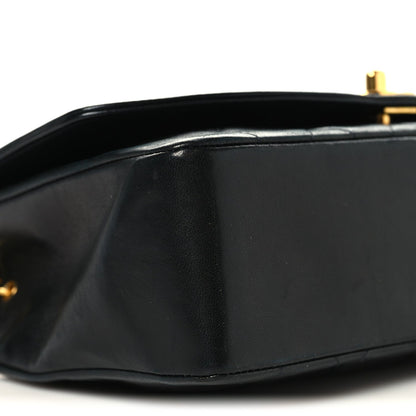 Lambskin Quilted Medium Single Flap Black