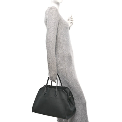 Matte Grained Calfskin Soft Margaux 15 Black