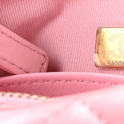 Lambskin Quilted CC Links Hobo Light Pink