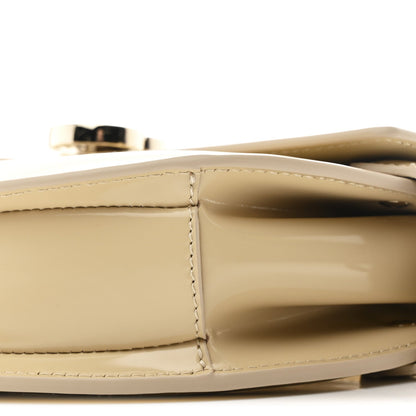 Patent Calfskin GG Half Moon Top Handle Bag Beige
