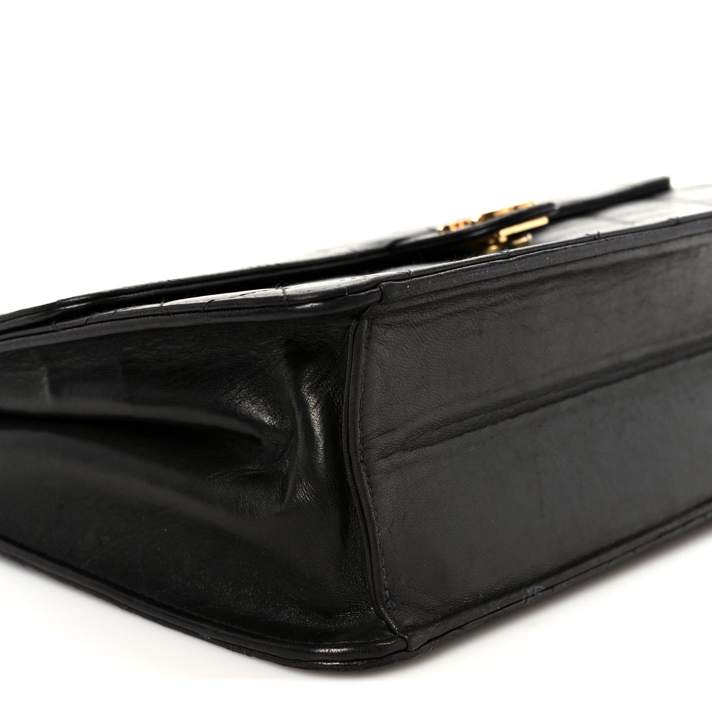 Lambskin Quilted Medium Single Flap Black