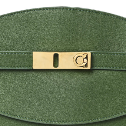 Calfskin Small Hug Messenger Bag Forest Green