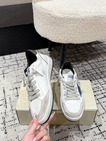 Golden Goose 2025 Star Sneaker Ivory Black mix Blue Cowhide 500614