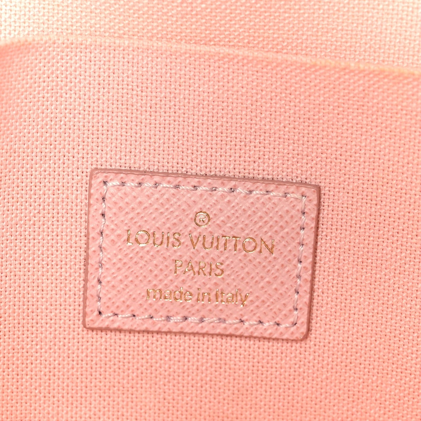 Damier Azur Pochette Felicie Chain Wallet Rose Ballerine