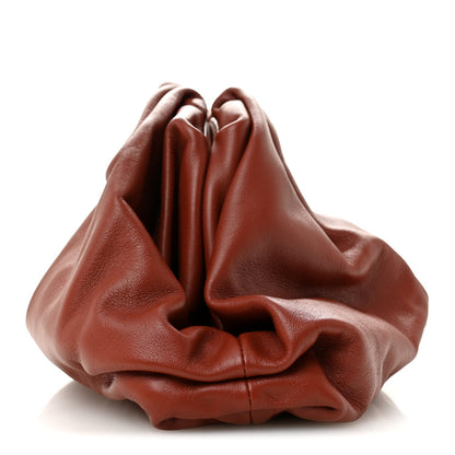 Smooth Butter Calf The Pouch Oversized Clutch Rust