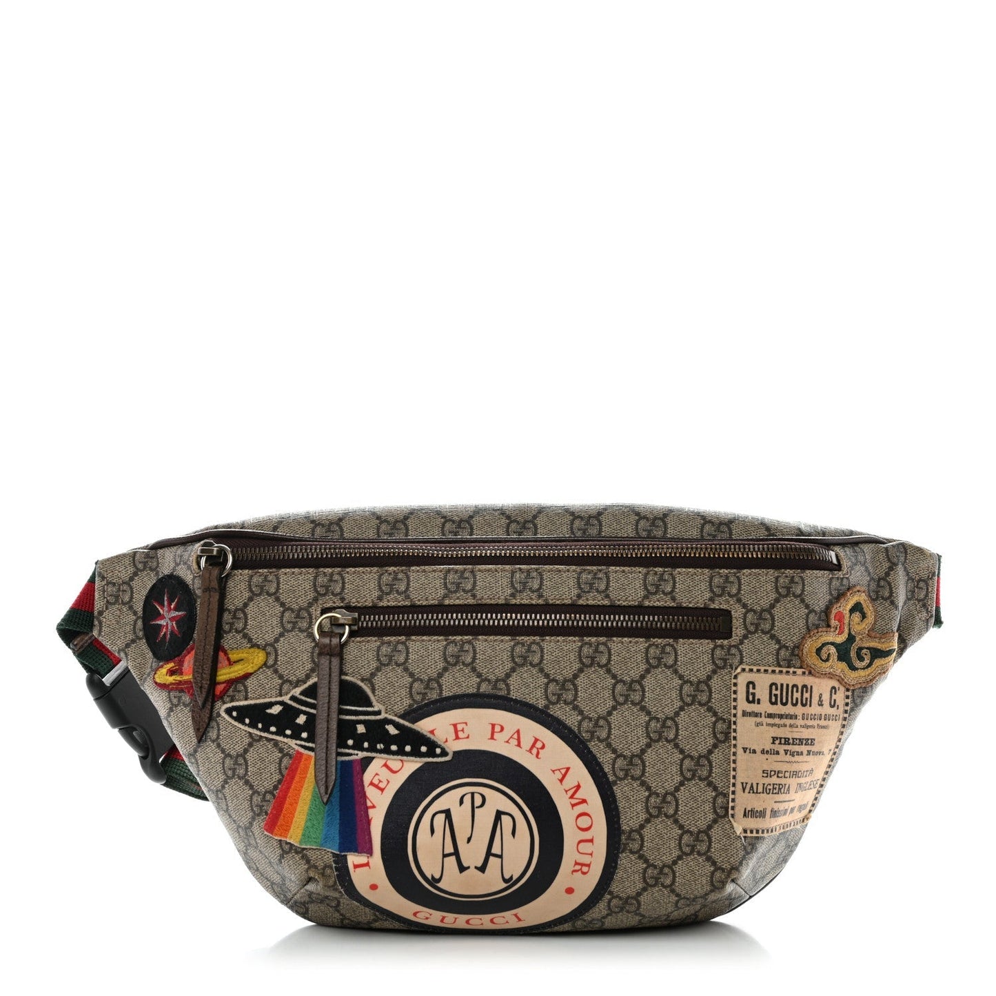GG Supreme Monogram Courrier Belt Bag Beige New Acero