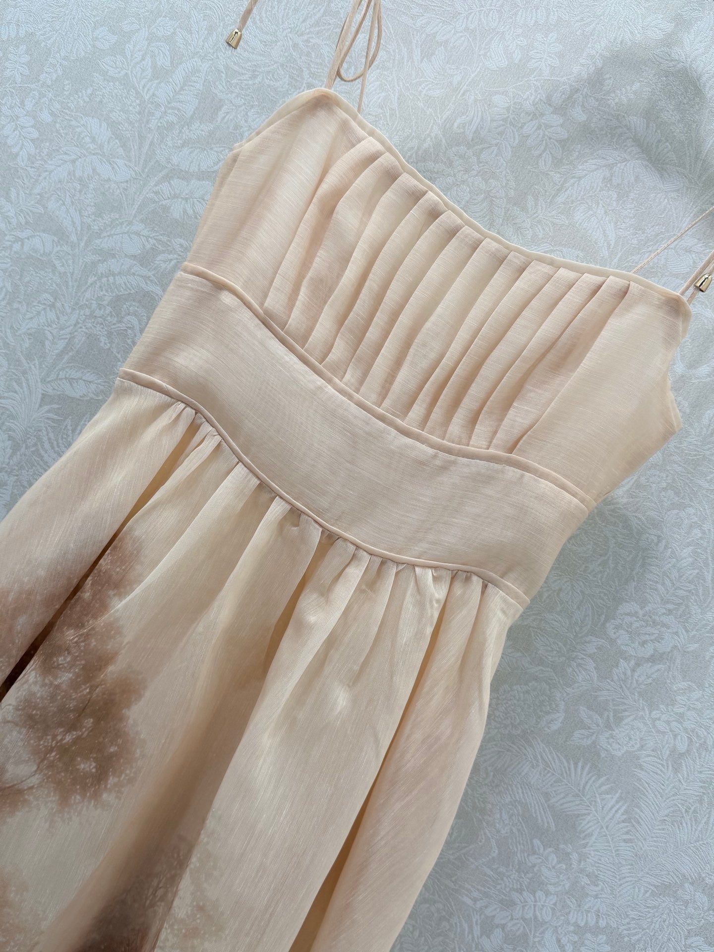 Zimmermann Polly Dress Brown Beige Cotton 347318