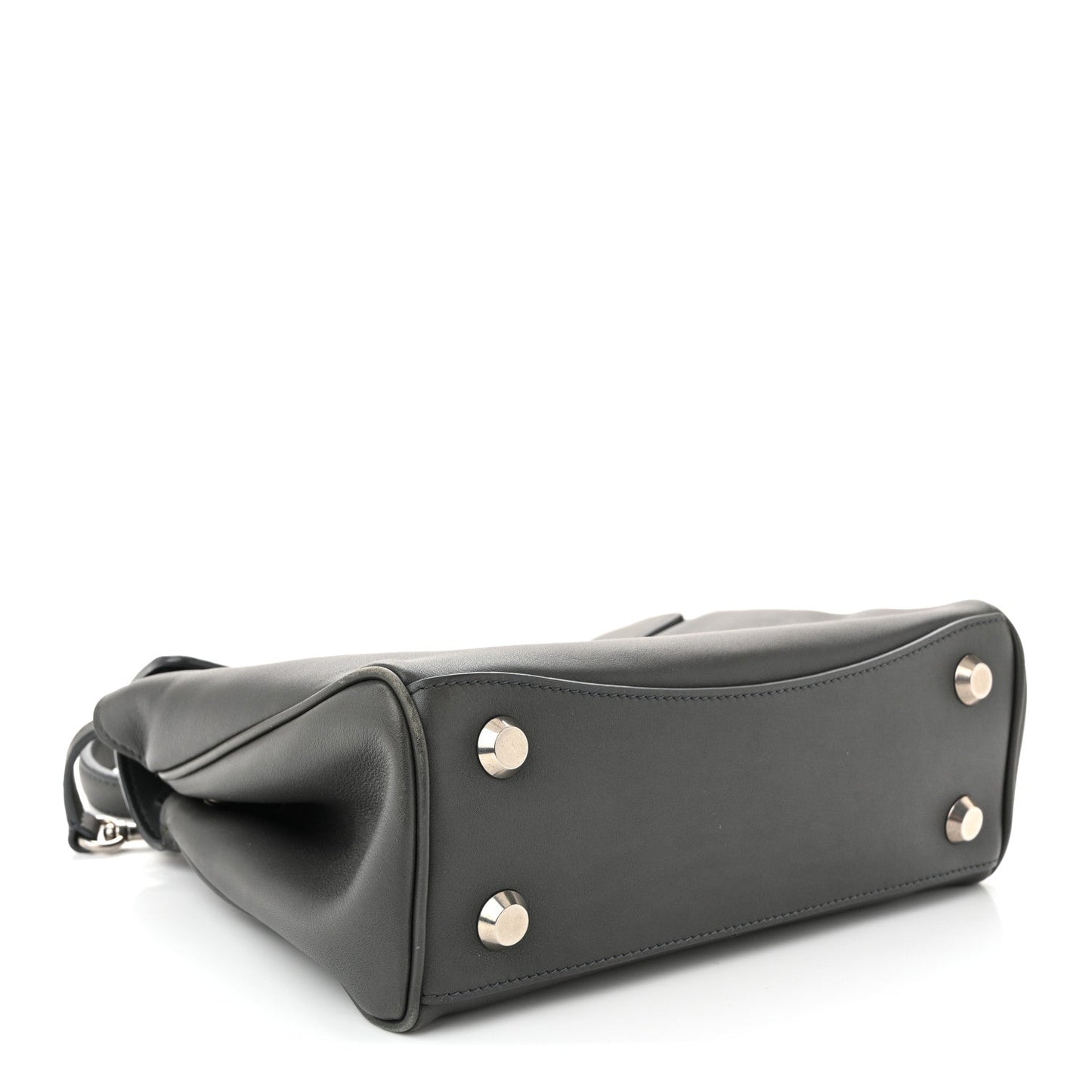 Natural Smooth Calfskin Mini Rodeo Top Handle Handbag Grey
