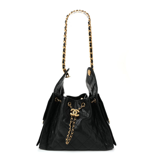 Caviar Quilted Small Chanel 25 Handbag Black