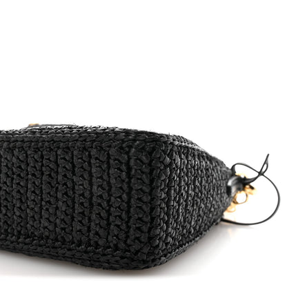 Yarn Raffia Effect Crochet Re-Edition 2005 Shoulder Bag Black