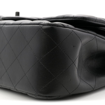 Lambskin Quilted Jumbo Double Flap So Black