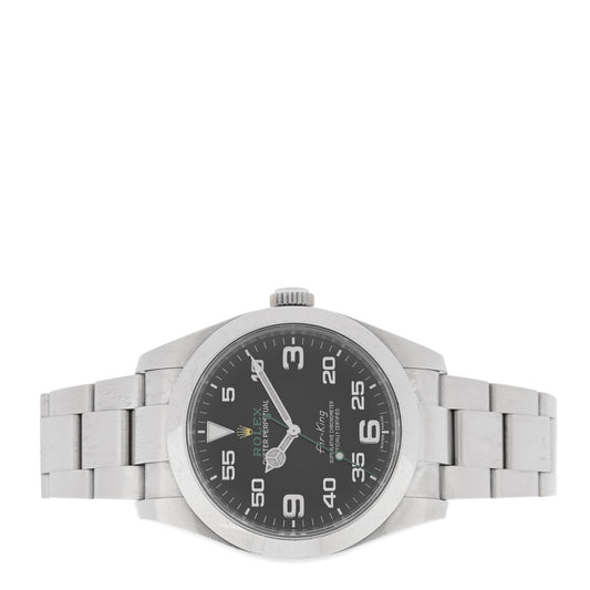 Stainless Steel 40mm Air-King Oyster Perpetual Watch Black 116900