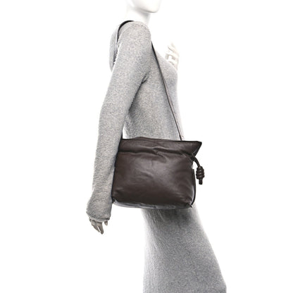 Calfskin Flamenco Puffer Knot Bag Dark Brown