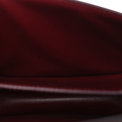 Box Calfskin Small Classic Box Flap Bag Burgundy
