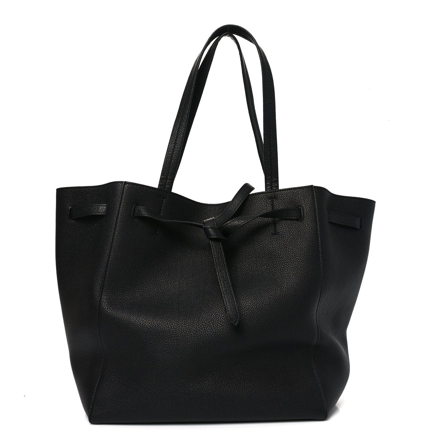 Soft Grained Calfskin Small Belt Cabas Phantom Black