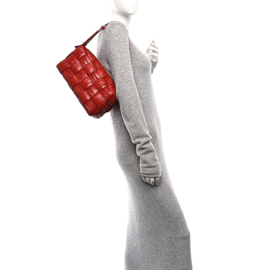 Calfskin Intreccio Plisse Camera Bag Syrup