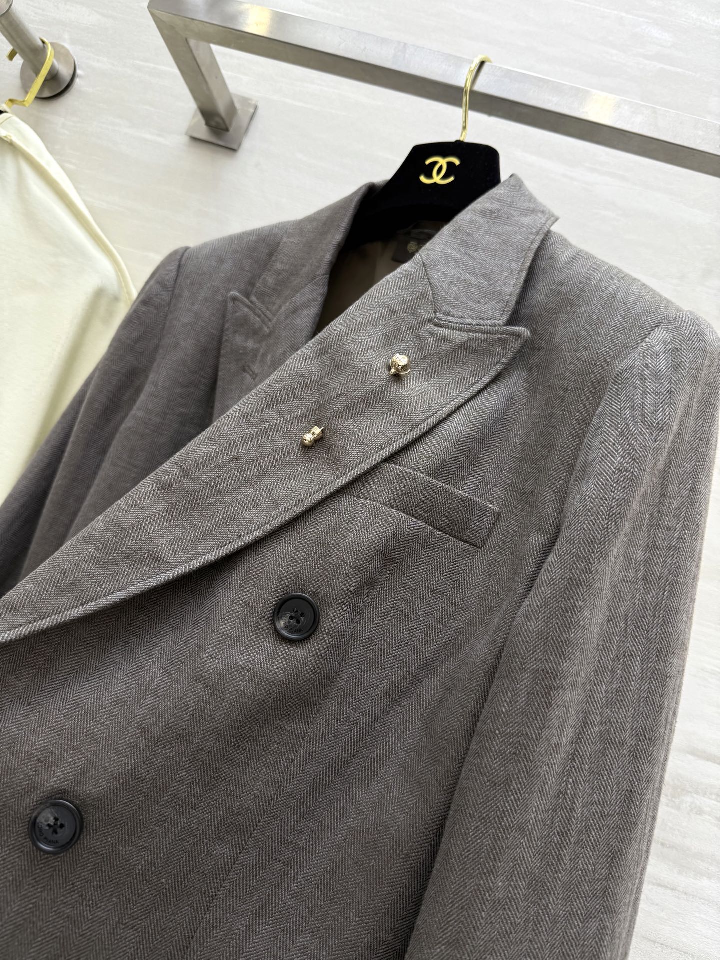 LP 25 Suit Jacket Gray Linen 298572