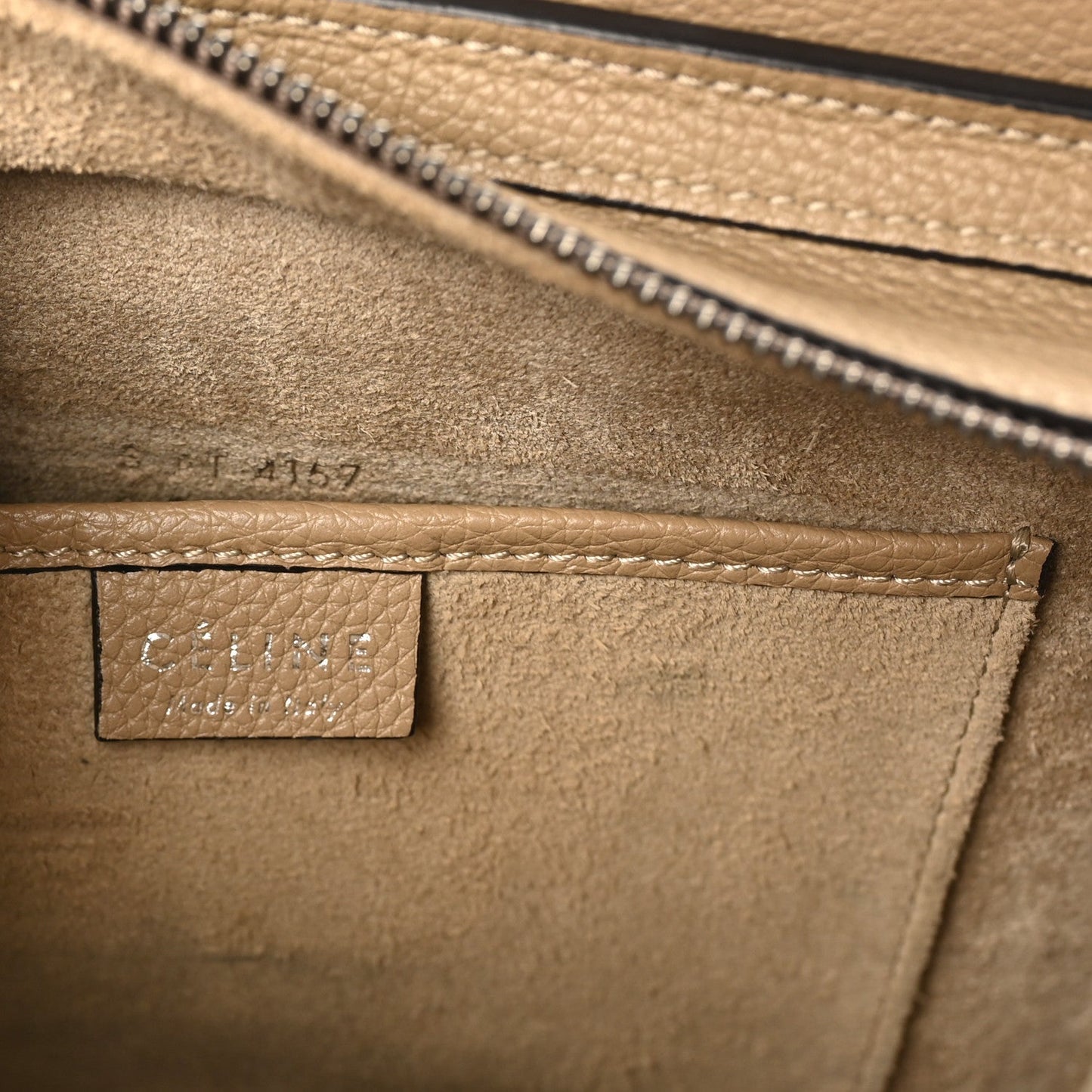 Drummed Calfskin Nano Luggage Dune
