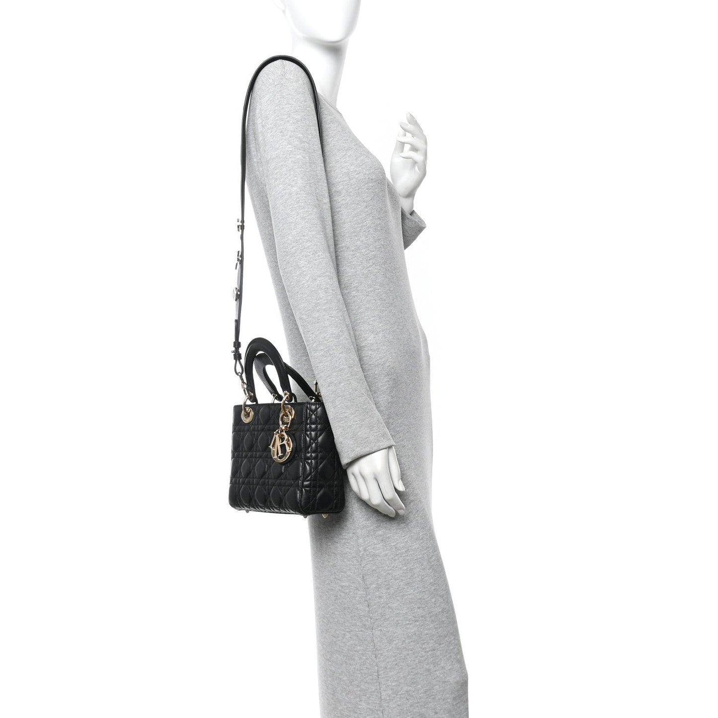 Lambskin Cannage Small My ABCDior Lady Dior Black