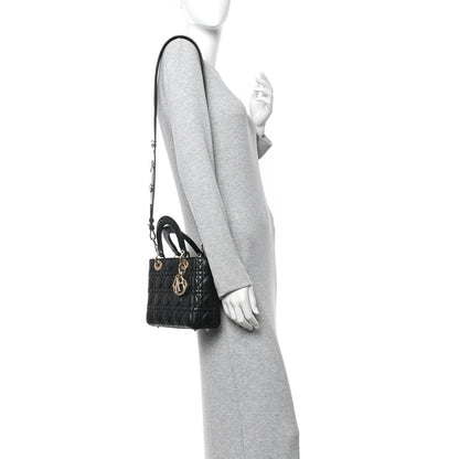 Lambskin Cannage Small My ABCDior Lady Dior Black