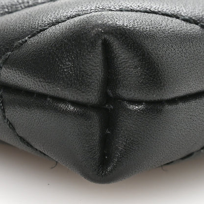Calfskin Matelasse Mini GG Marmont Chain Bag Black