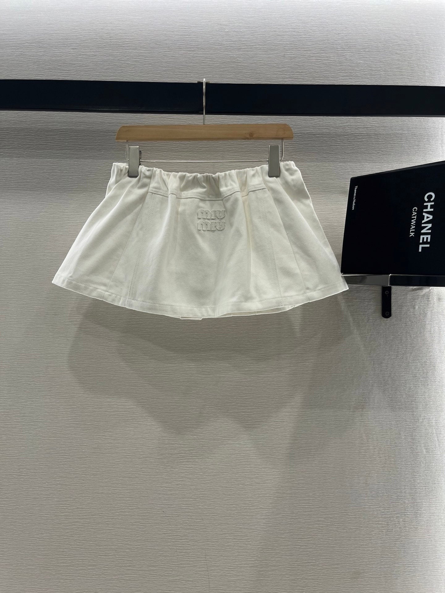 MIUMIU DENIM JACKET AND SKIRT SET 274647