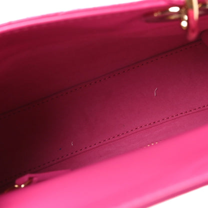 Patent Cannage Mini Lady Dior Pink