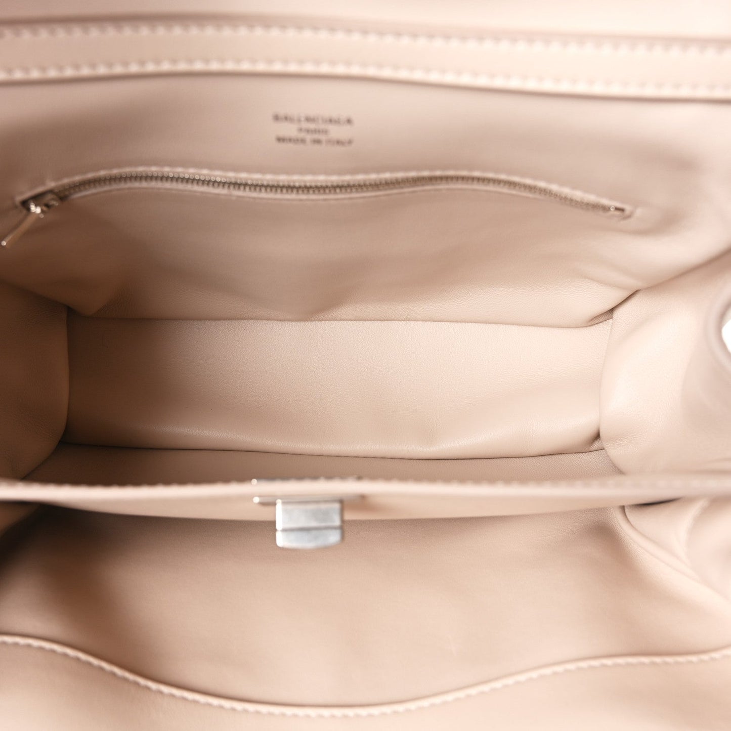 Natural Smooth Calfskin Small Rodeo Top Handle Handbag Almond