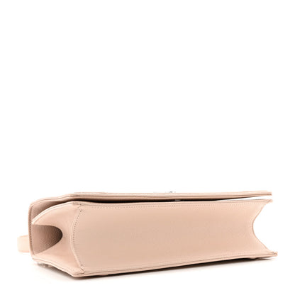 Grained Calfskin Medium Diorama Flap Bag Nude