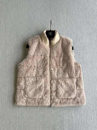 Moncler 25 Down Vest Wool And Polyester 300046