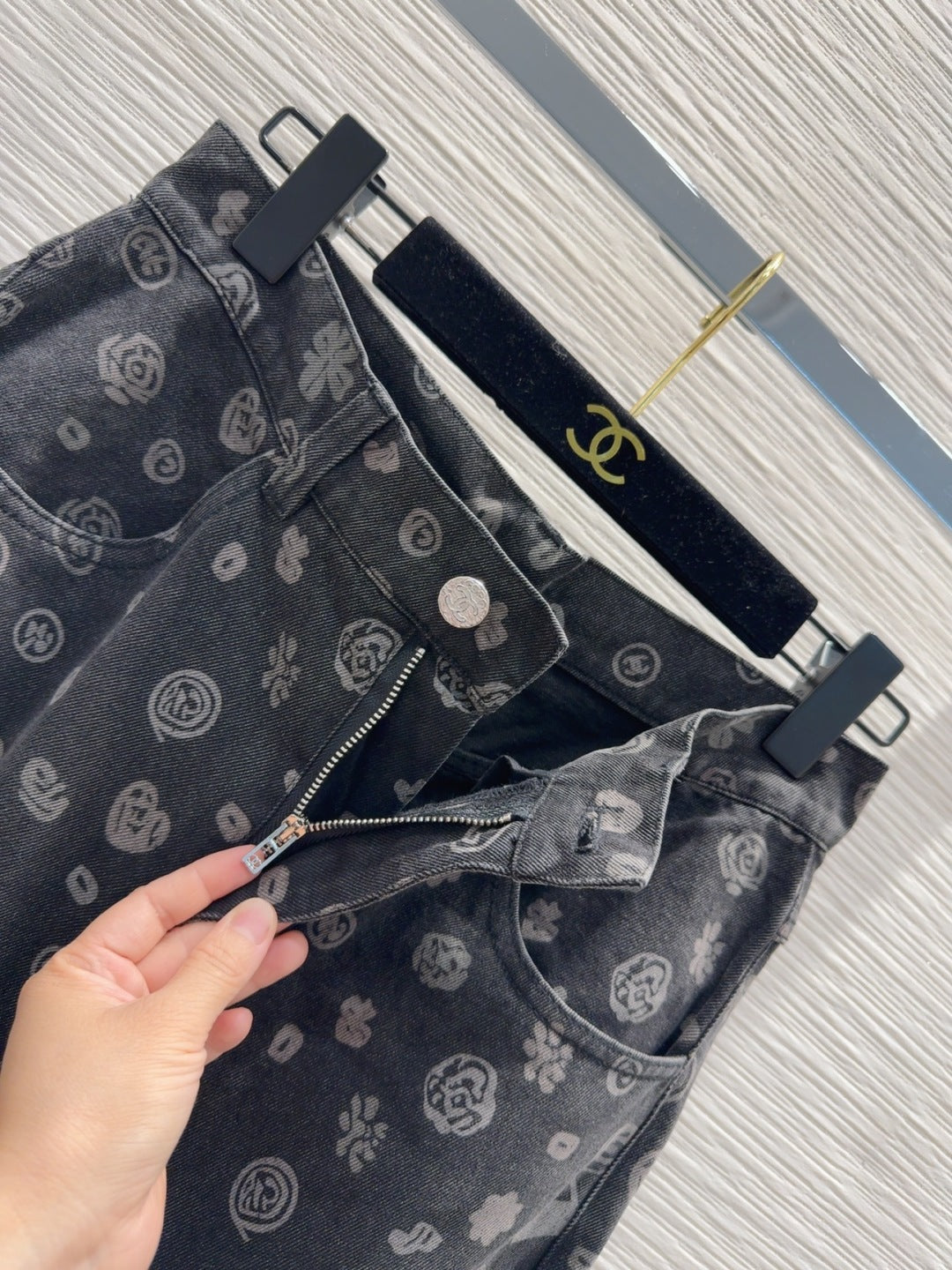CC 25 Jeans Black Cotton
