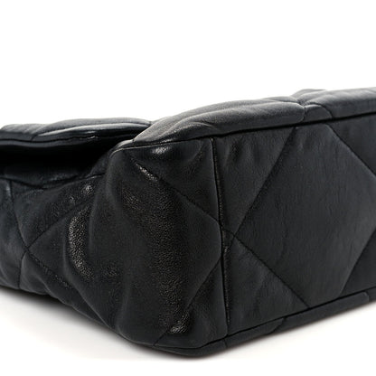Goatskin Quilted Large Chanel 19 Flap Black